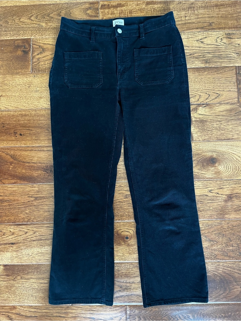 J. Crew Women’s Billie Demi Boot Crop in Black Corduroy, Size 28
